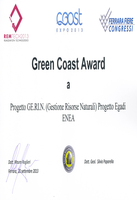 26/09/2013 Il Progetto vince il Premio internazionale GREEN COAST AWARD 2013